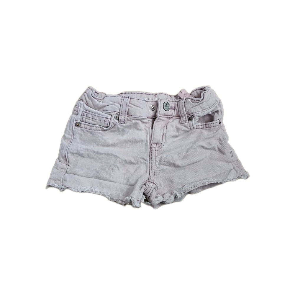 Cat & Jack Girls Shorts XS 4/5 Denim Stretch Adjustable Waist Pink #1
